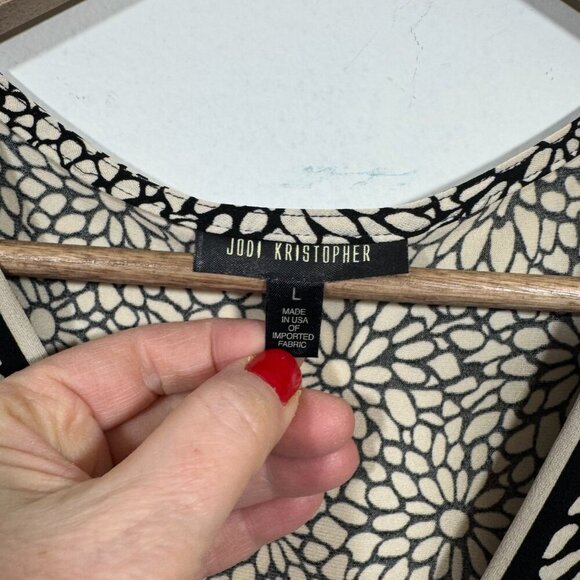 Vintage Jodi Kristopher Women's Flower Empire Waist Tie Dress Size Large - Picture 6 of 7